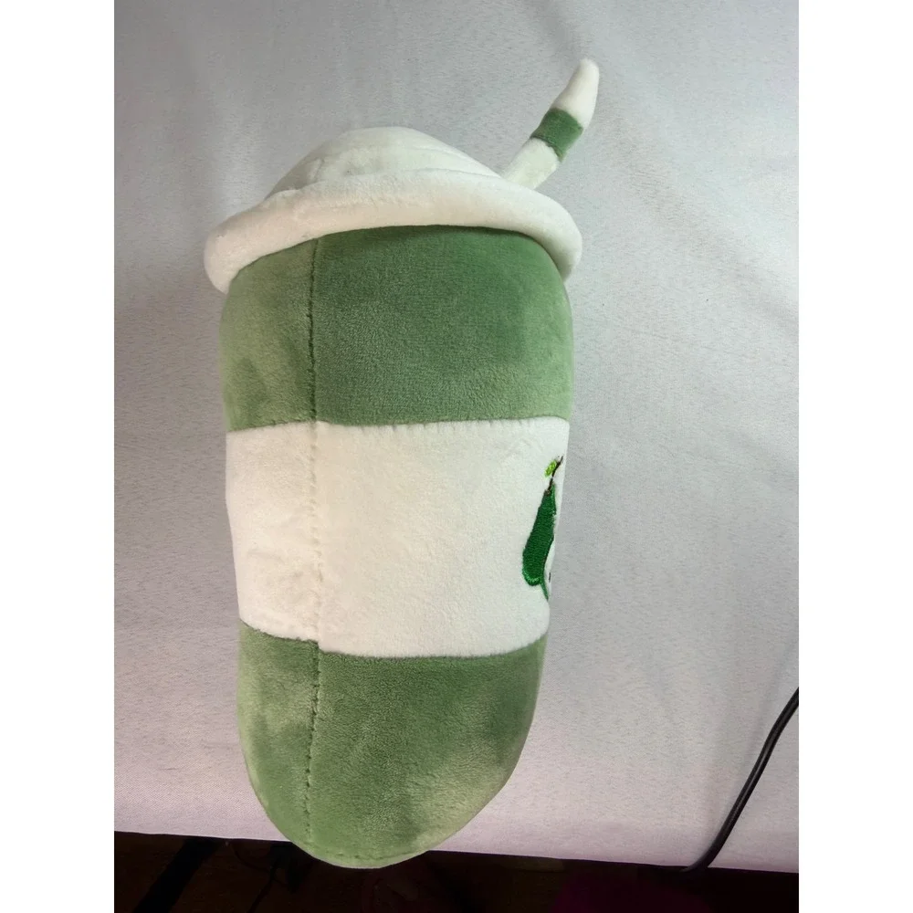 Green Avocado Smoothie Plush Toy Soft Embroidered‎ Drink Stuffed Animal Kawaii